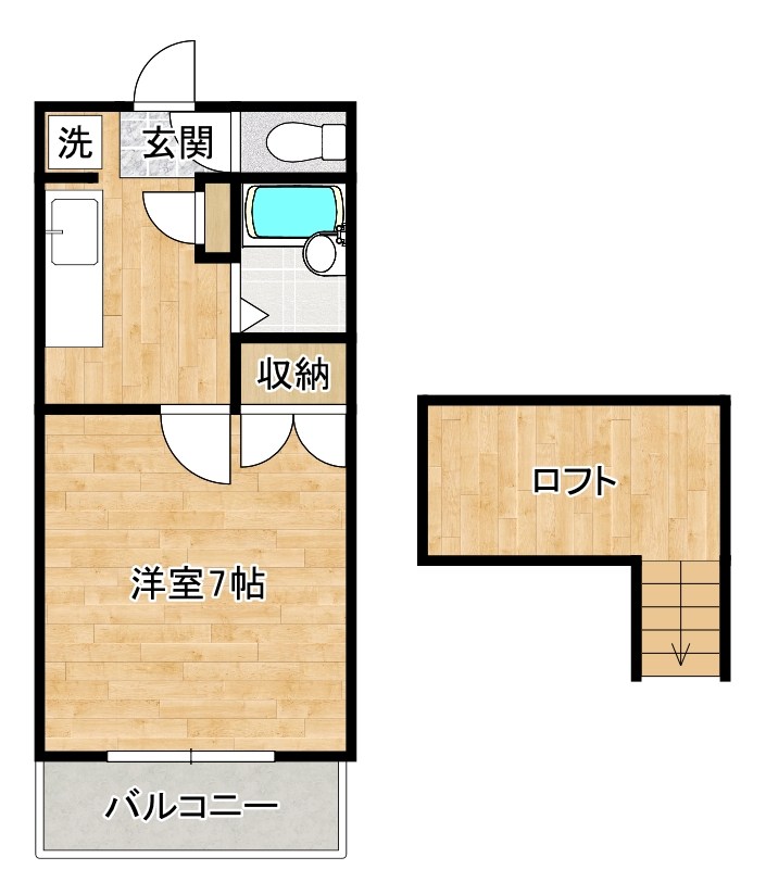 レスト若園 202号室 間取り