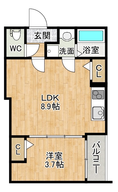 NOBREST（ノーブレスト） 201号室 間取り