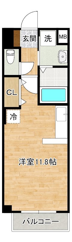 カレント上吉田Ⅰ　Ｂ 102号室 間取り