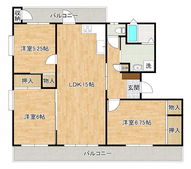 ヴィラナリー小倉南 A1号室 間取り