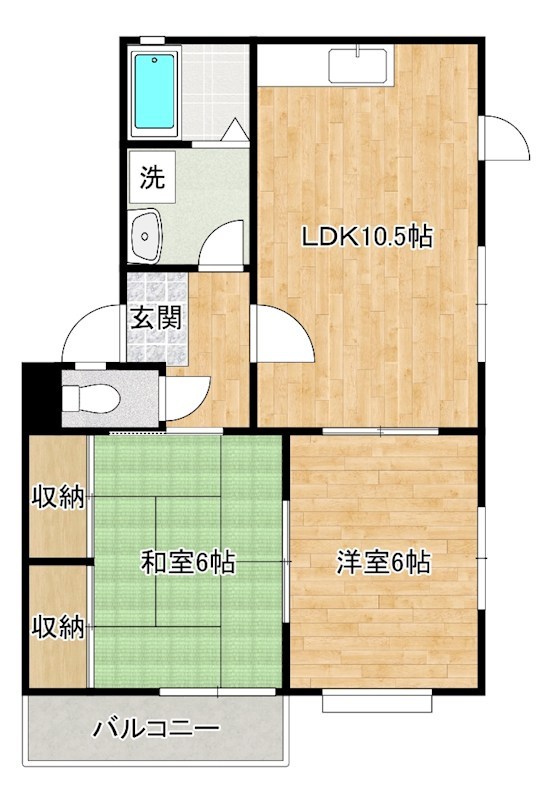 長尾サンフェリカ２ 204号室 間取り