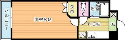 ＲＩＳＯ到津（リーゾ到津） 1104号室 間取り