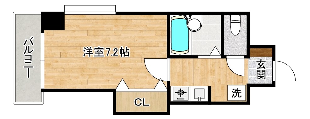 アクス敷島２１  101号室 間取り