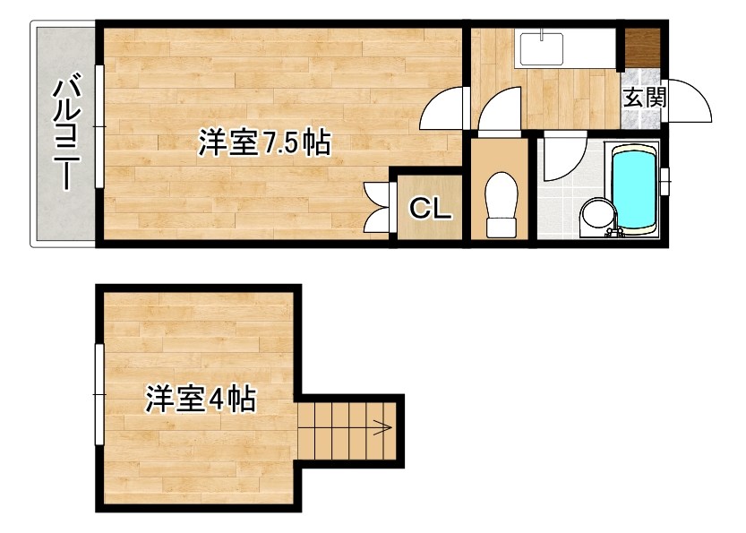リファレンス企救丘　Ａ 103号室 間取り