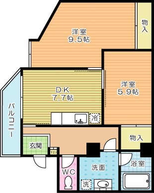 プレアール若園 101号室 間取り