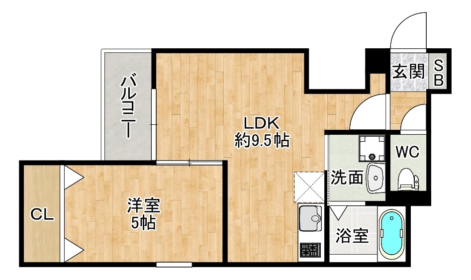 Crecia北方（クレシア北方） 103号室 間取り