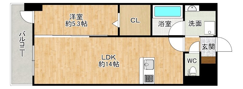 CREWS.REINE（クルーズ.レーヌ） 503号室 間取り