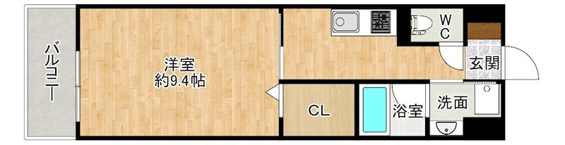 CREWS.REINE（クルーズ.レーヌ） 508号室 間取り