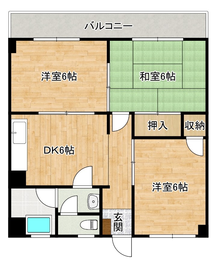 井上コーポ 205号室 間取り