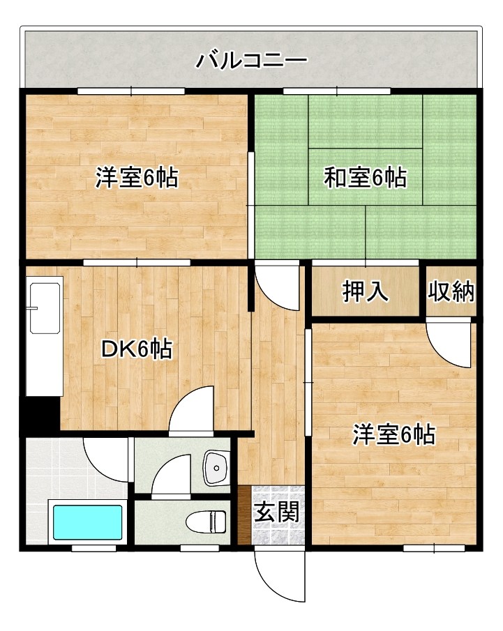 井上コーポ 205号室 間取り