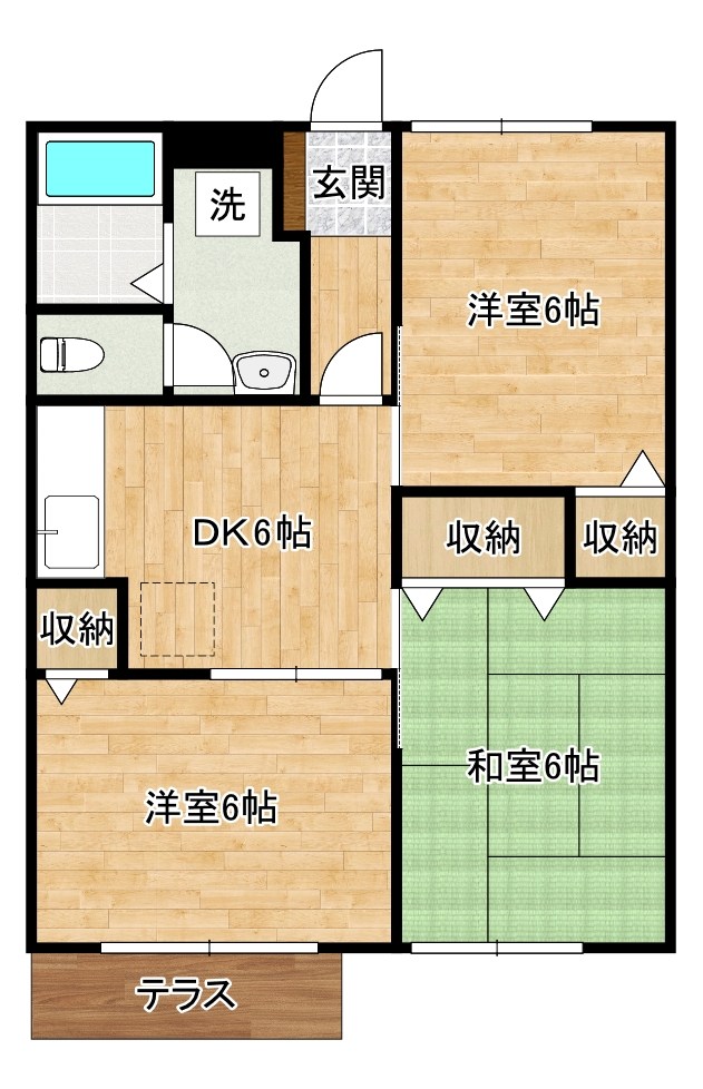 アネックス徳吉Ⅲ  103号室 間取り