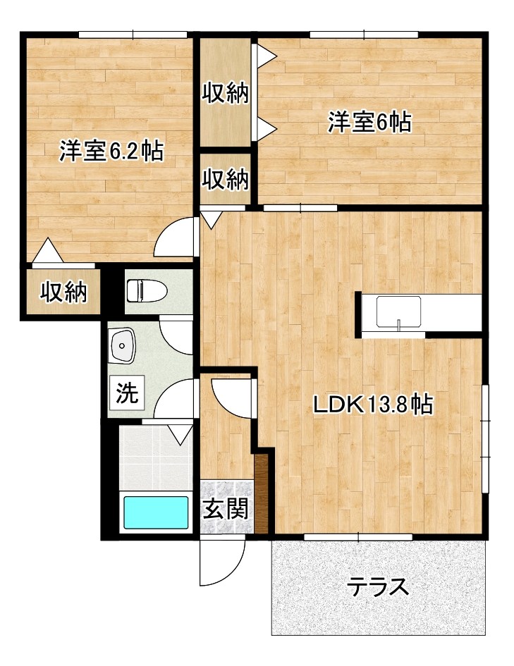 エスポワールハイムＣ 105号室 間取り