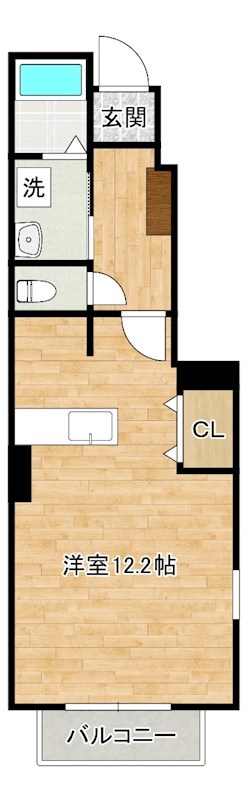 ソレアード朽網Ⅰ 101号室 間取り