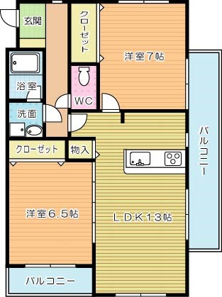 高峰第６晴和ビル 401号室 間取り