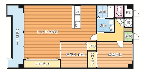 ミリオンコーポラス白藤 204号室 間取り