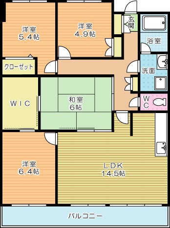 フリーリー守恒  702号室 間取り