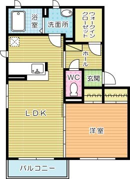 ヴィラパルコ　Ｂ棟  202号室 間取り