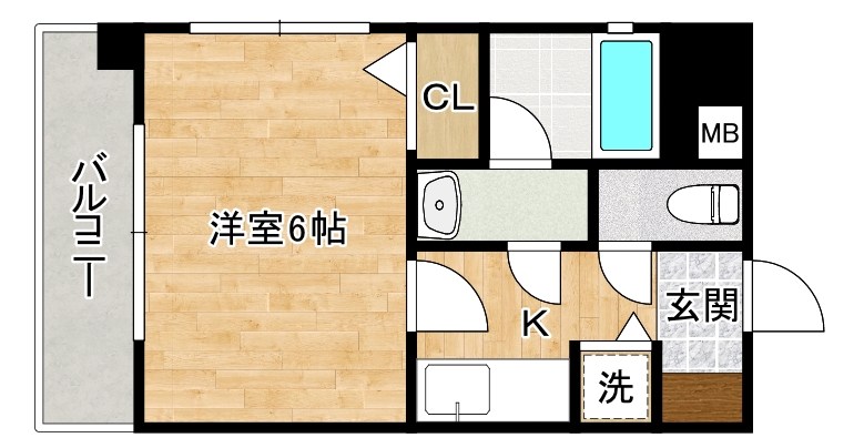 ロマネスク下到津   203号室 間取り