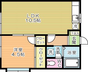 ドムス緑ヶ丘 203号室 間取り