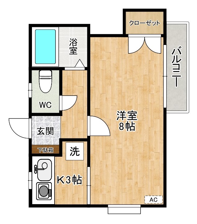 セピアコート 207号室 間取り
