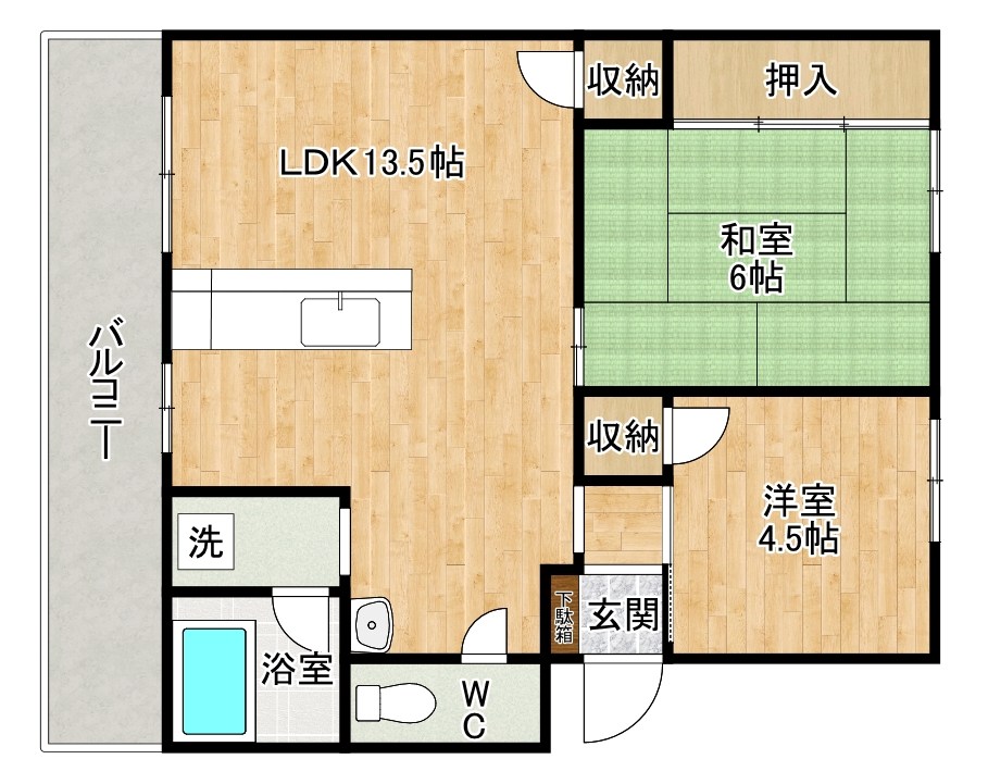 寿ビル 303号室 間取り