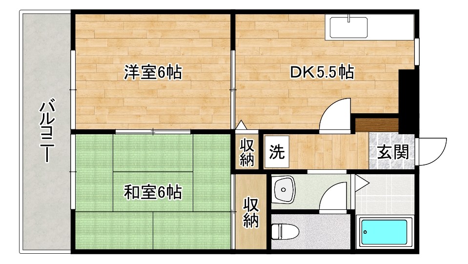 ハイツアリッサム　A棟  203号室 間取り