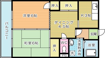 サニーコーポ 202号室 間取り