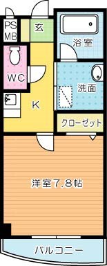 アグリード安部山  403号室 間取り