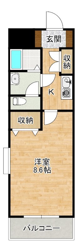 シャルマンステューディオⅡ 101号室 間取り