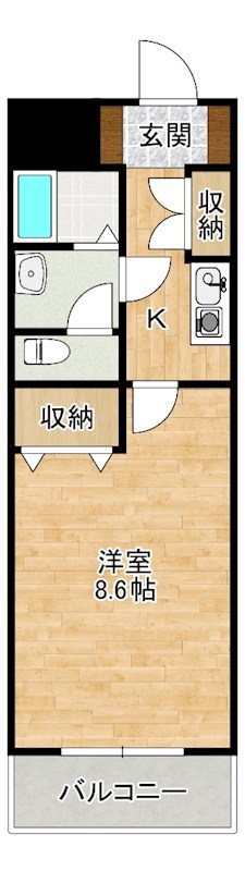 シャルマンステューディオⅡ 502号室 間取り