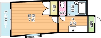 北九ビル 303号室 間取り