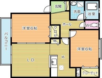 フローリッシュハイム  202号室 間取り