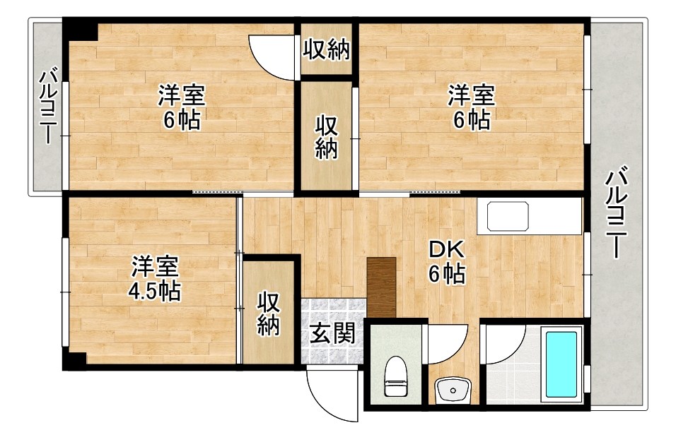 松井マンション 202号室 間取り
