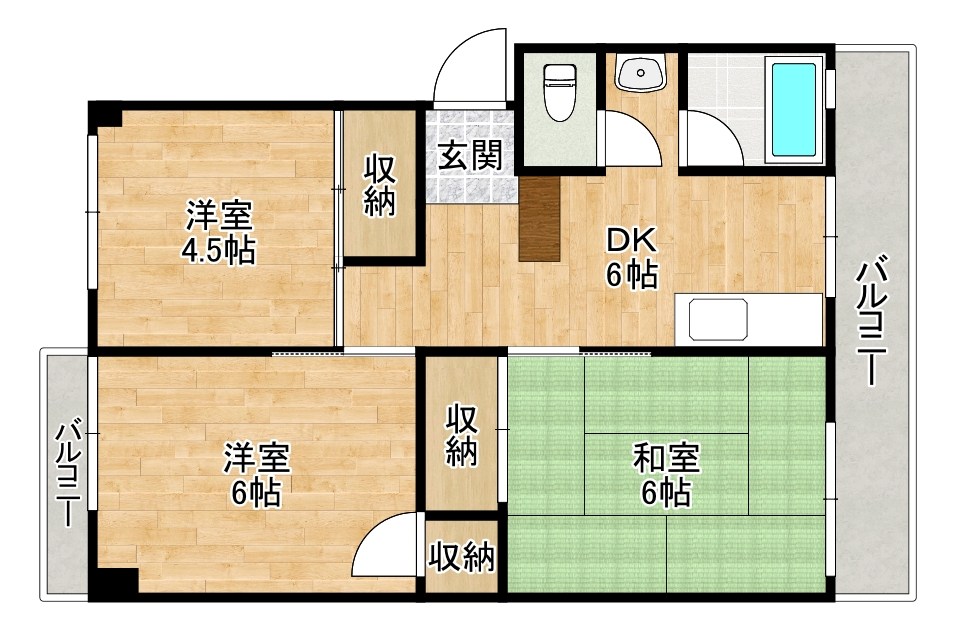 松井マンション 403号室 間取り