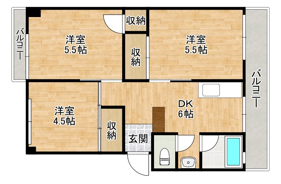 松井マンション 104号室 間取り