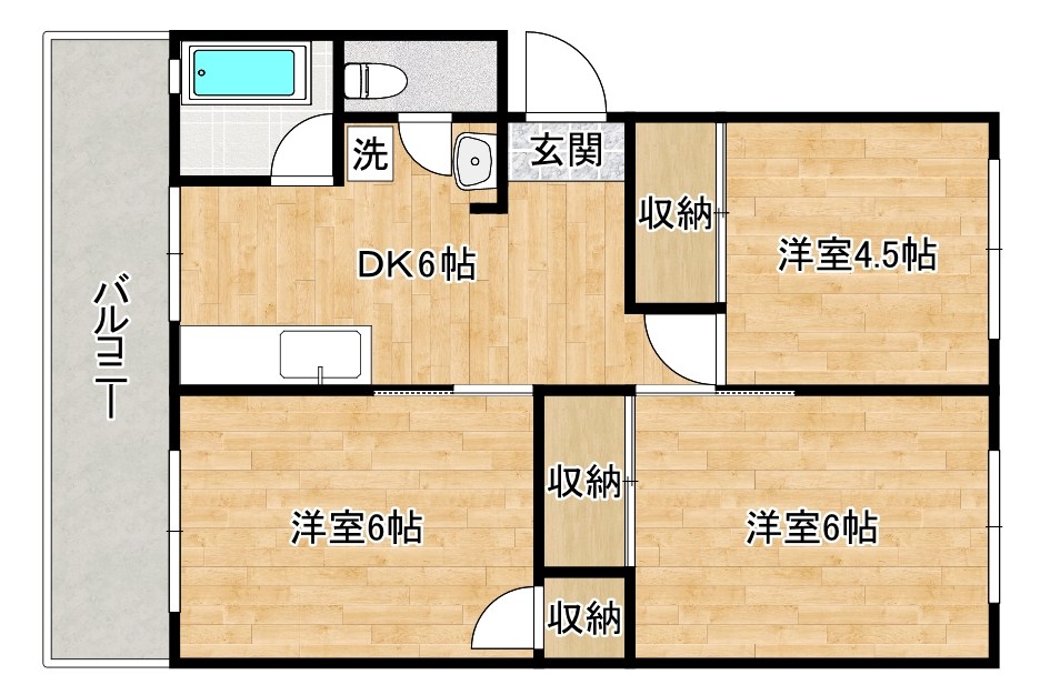 本梅ビル 302号室 間取り