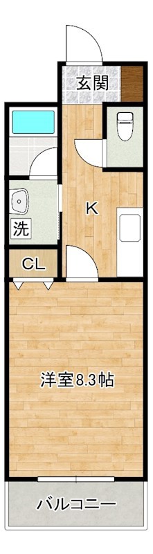ロージュマン中曽根 105号室 間取り
