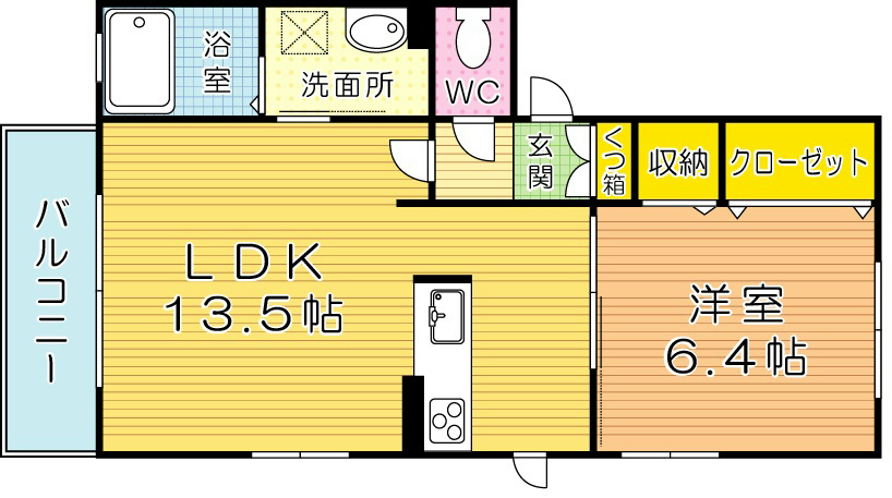 シャーメゾン旭町 201号室 間取り