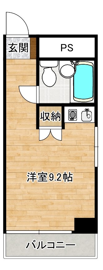 ホワイトパレス黄金(分譲賃貸)  409号室 間取り