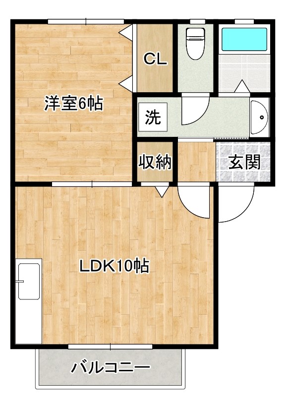 オレンジヒル 　Ａ棟 201号室 間取り