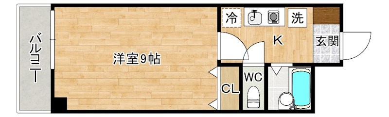 シャルム明石Ⅱ  510号室 間取り
