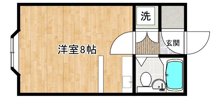 シティルーム明治町 107号室 間取り