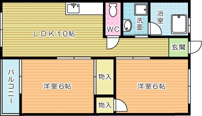 マンショーン勝之 602号室 間取り