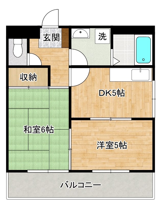 砂津ハイツ 602号室 間取り