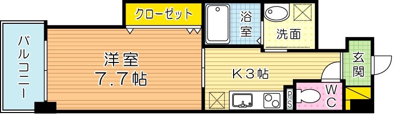 La Chanter (ラ・シャンテ) 502号室 間取り