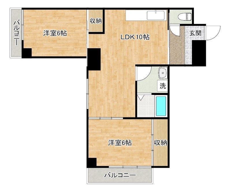 メゾン黒瀬 204号室 間取り