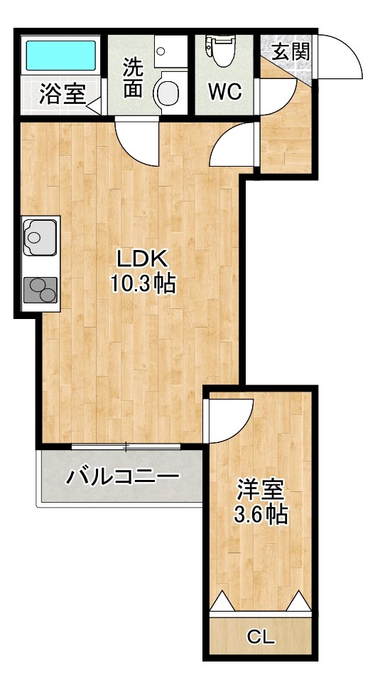NOBREST（ノーブレスト） 305号室 間取り