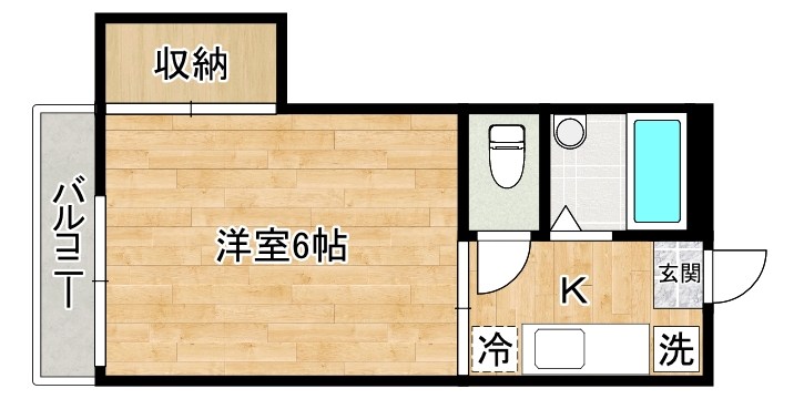 コーポフォンテーヌ 103号室 間取り