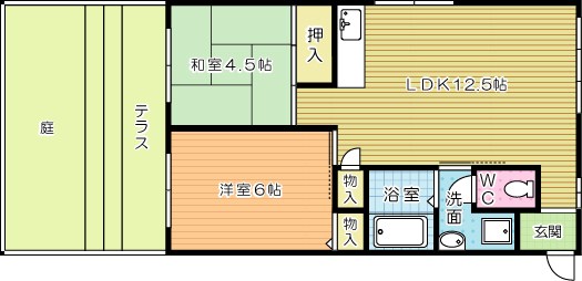 波多野ハイツ 101号室 間取り