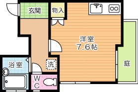 クレッシェンド西南 102号室 間取り